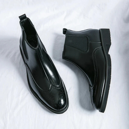 Leonardo - Bottines Chelsea en cuir véritable