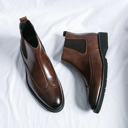 Leonardo - Bottines Chelsea en cuir véritable
