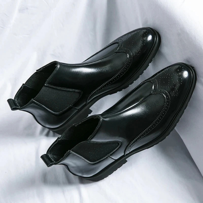 Leonardo - Bottines Chelsea en cuir véritable