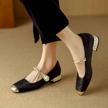 Serena Golden Perla Flats