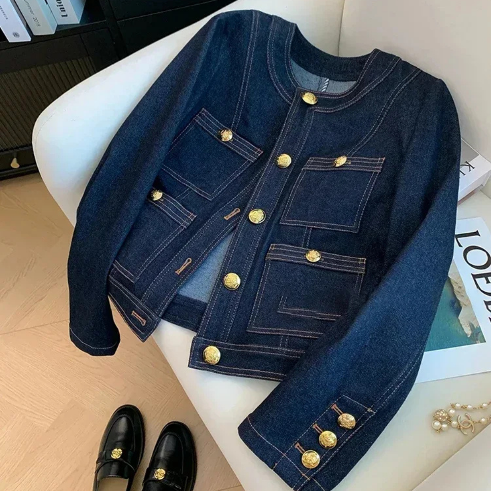 Sofia - Premium Cotton Denim Jacket