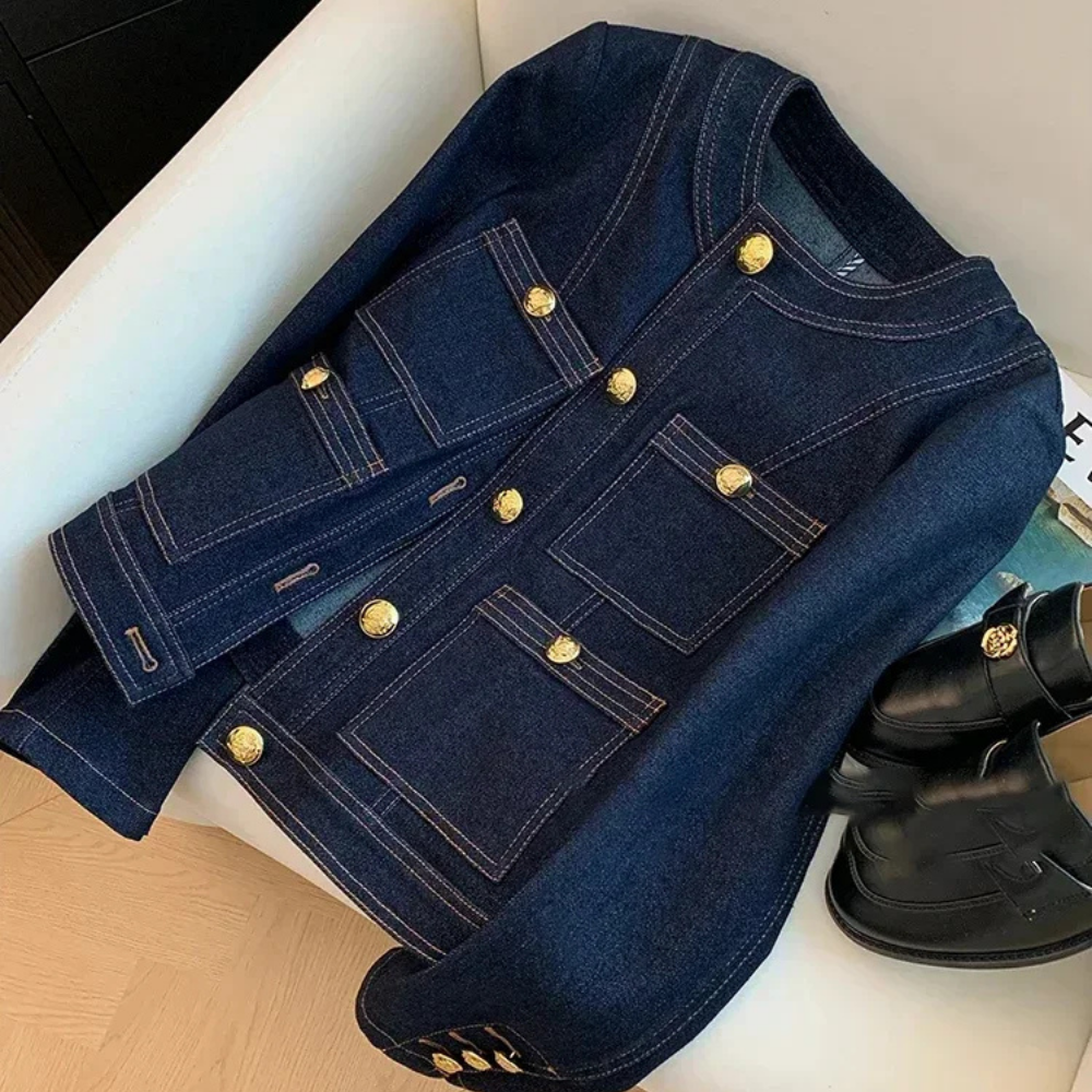 Sofia - Premium Cotton Denim Jacket