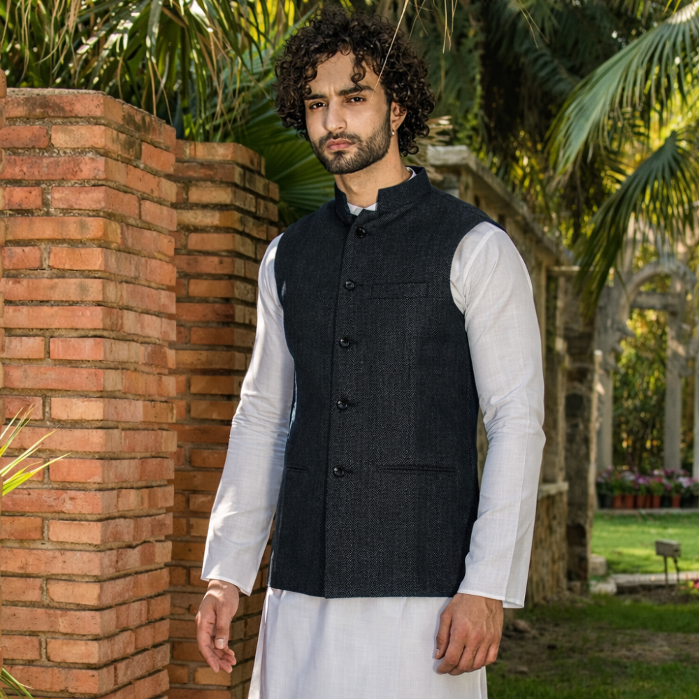 Luca - Gentleman's herringbone vest