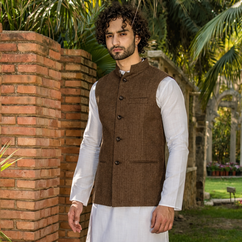 Luca - Gentleman's herringbone vest