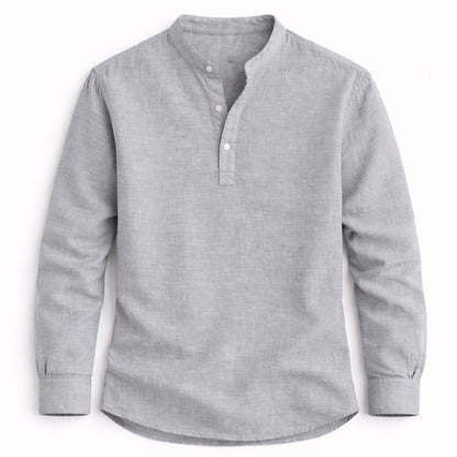 Gray long-sleeve shirt on a white background