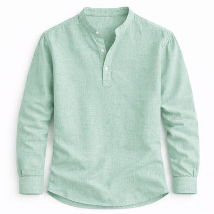 Light green long-sleeve shirt on a white background