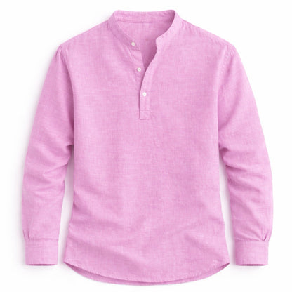 Pink long-sleeve shirt on a white background