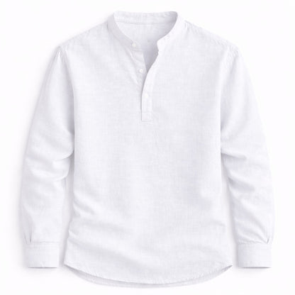 White long-sleeve shirt on a white background