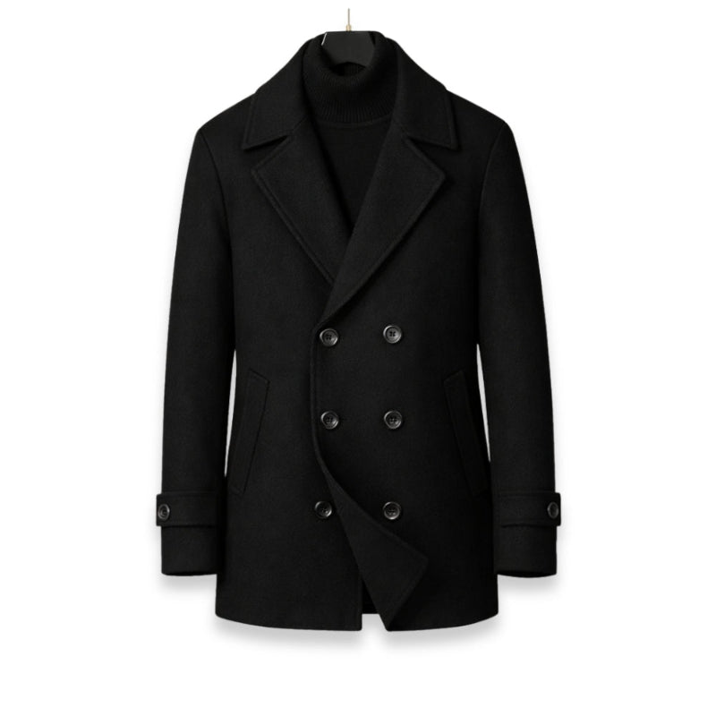 Black coat on a white background