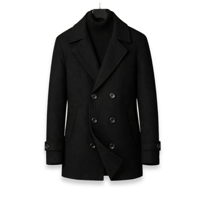 Black coat on a white background