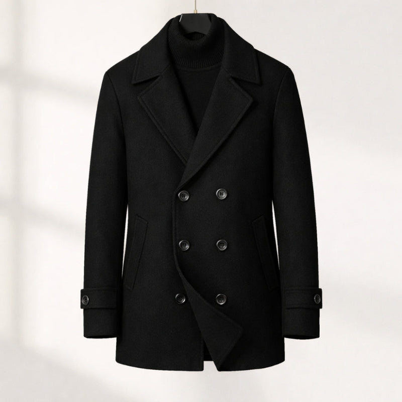 Black coat on a white background