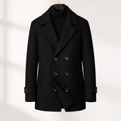 Black coat on a white background