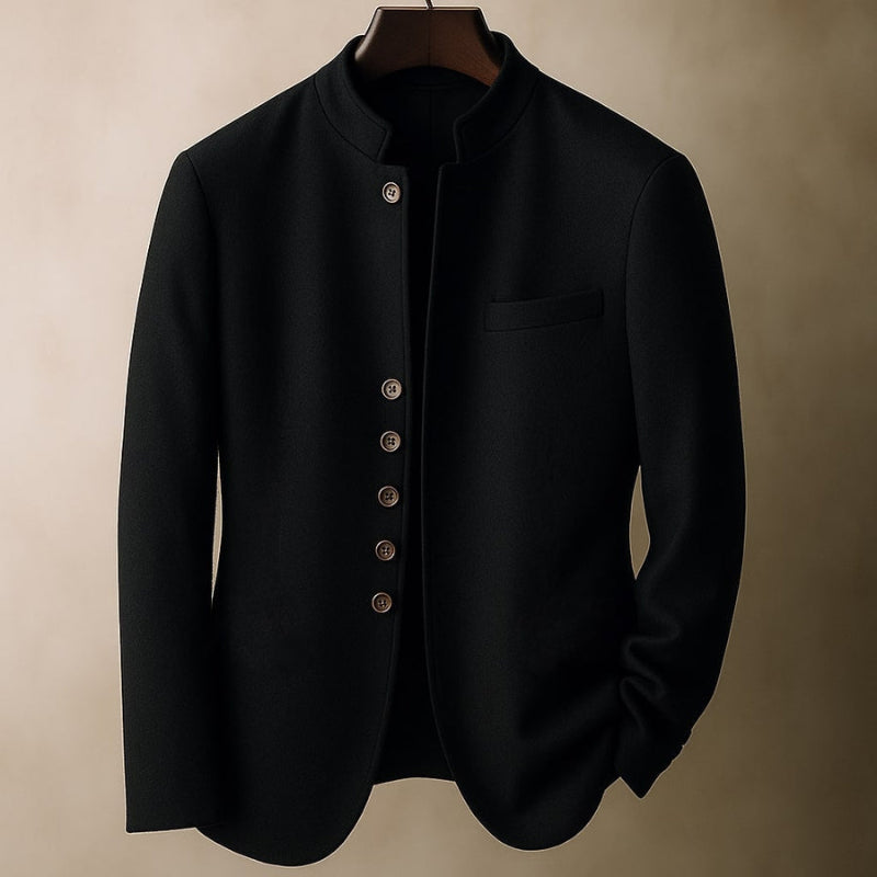 Mario Wool Stand-Collar Jacket – Polumi