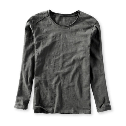 Dark gray long-sleeve shirt on a white background