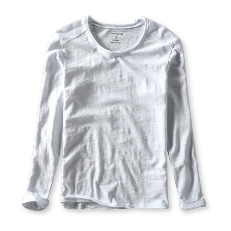 White long-sleeve shirt on a white background