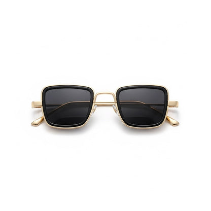 Achille Mr. Steel Sunglasses in black gold with square metal frame