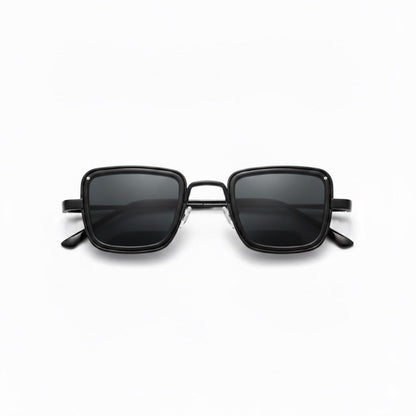 Achille Mr. Steel Sunglasses total black square frame with dark lenses
