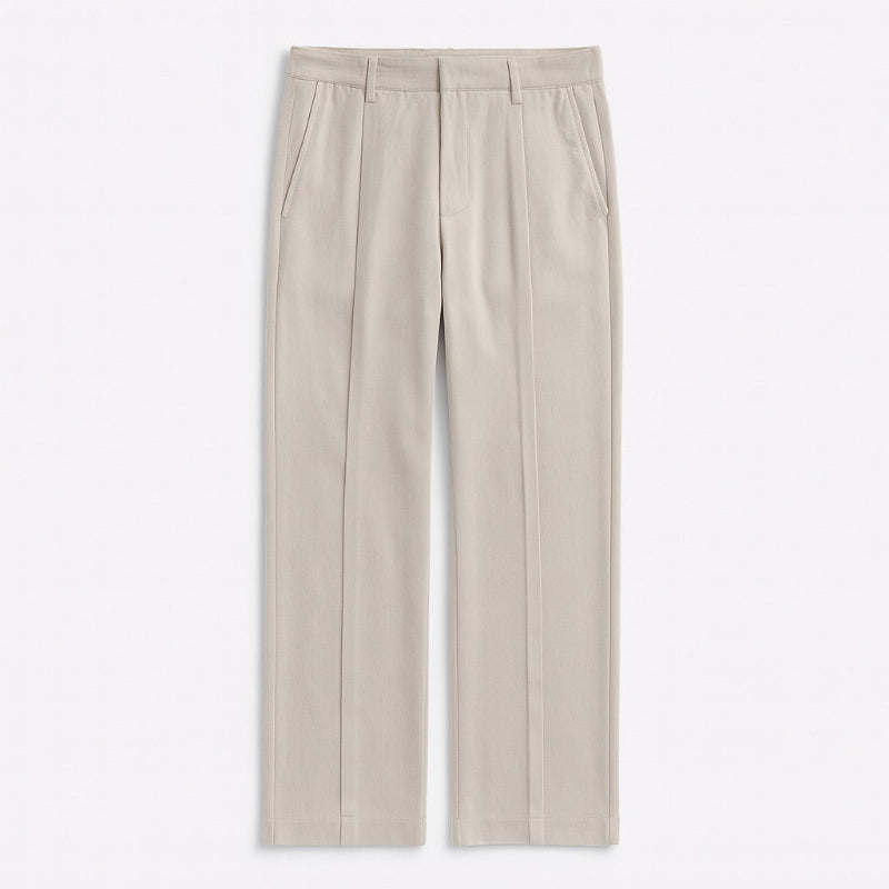 Beige Alberto Comfortable Relaxed Pants, men’s relaxed-fit lightweight trousers, clean flat presentation.