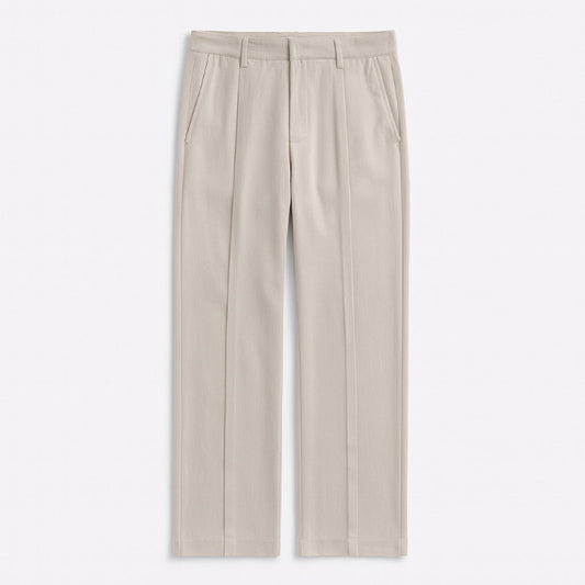 Beige Alberto Comfortable Relaxed Pants, men’s relaxed-fit lightweight trousers, clean flat presentation.