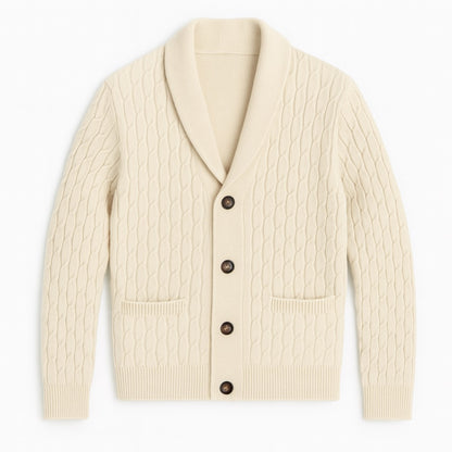 Alberto - Wool Soft Braid Cardigan