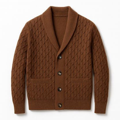 Alberto - Wool Soft Braid Cardigan