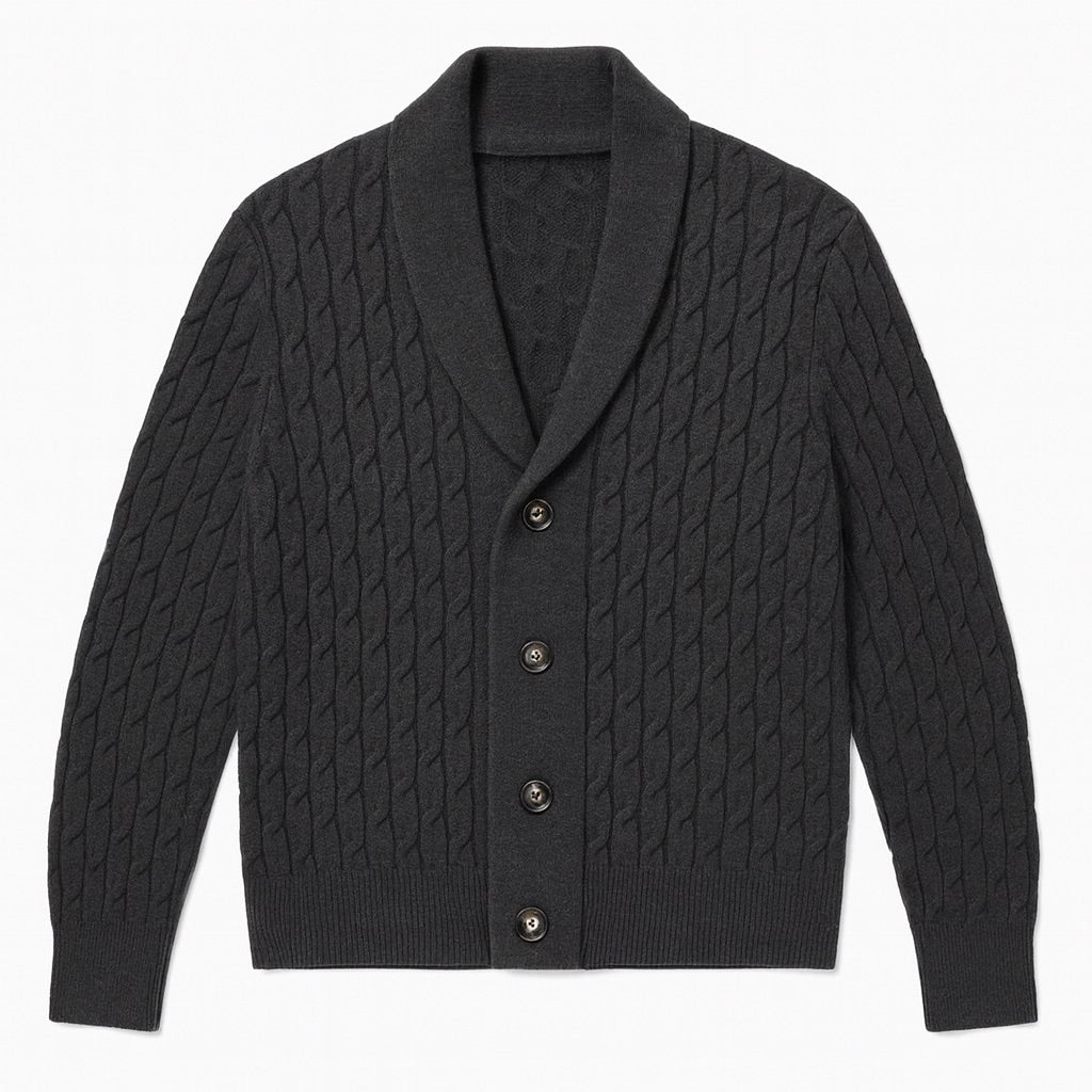 Alberto - Wool Soft Braid Cardigan