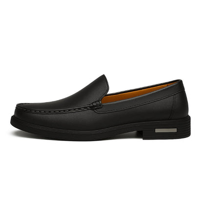 Aldo Slip On Leather Loafers black – timeless men's dress loafers in genuine leather with elegant slip-on construction.