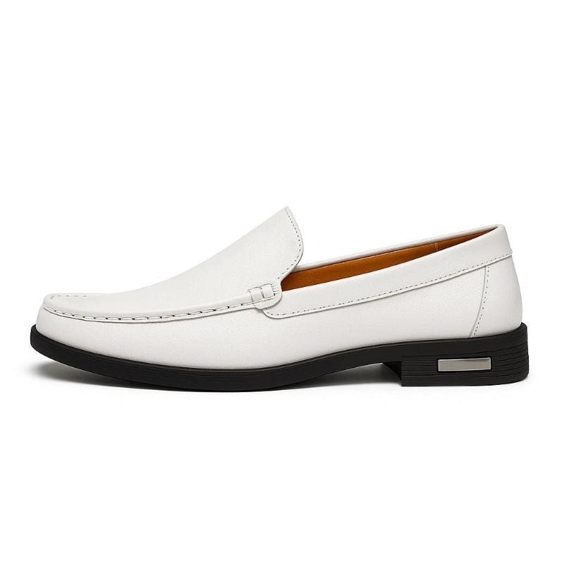 Aldo Slip On Leather Loafers white – elegant slip-on leather loafers for men with modern silhouette and soft lining.