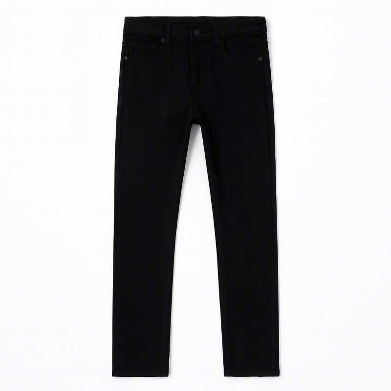 Black Alessandro Flex Cotton Jeans – timeless Italian slim fit jeans by Polumi crafted from flexible cotton for comfort and elegance