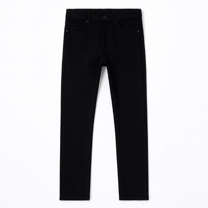 Black Alessandro Flex Cotton Jeans – timeless Italian slim fit jeans by Polumi crafted from flexible cotton for comfort and elegance