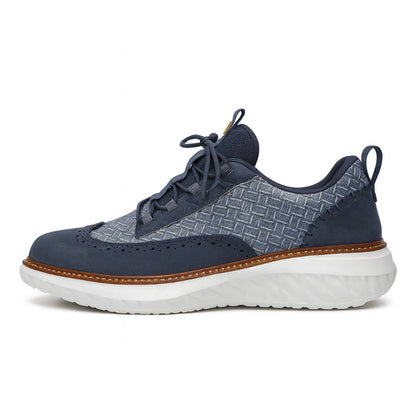 Bruno Ridge Leather Sneakers blue – stylish leather sneakers with textured upper, flexible sole, and premium detailing.