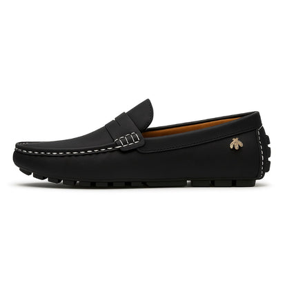 Carlo Alberto Leather Moccasin black – versatile men's leather loafers with elegant design and comfortable fit.