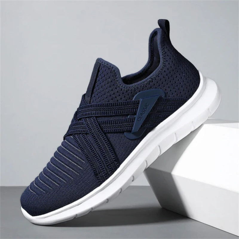 Navy Francesco Premium X Sneakers with soft mesh upper and flexible sole, modern slip-on running sneakers for men
