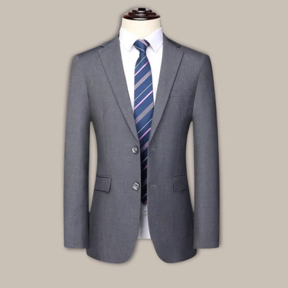 Firenze Timeless Men’s Suit Set in gray – front view showing elegant tailored fit and refined design for business or formal occasions.