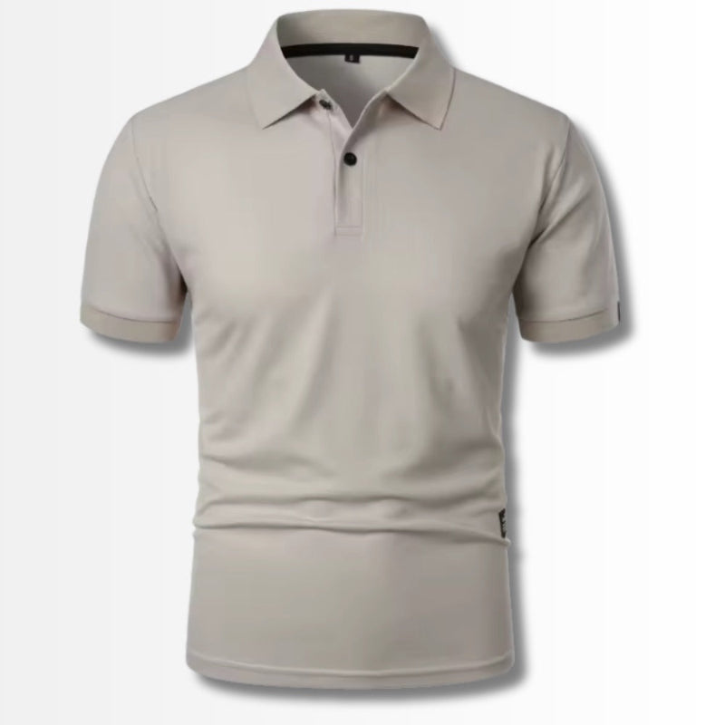 Luigi Cotton Slim Fit Polo in khaki beige – versatile men’s cotton polo shirt perfect for smart casual outfits.