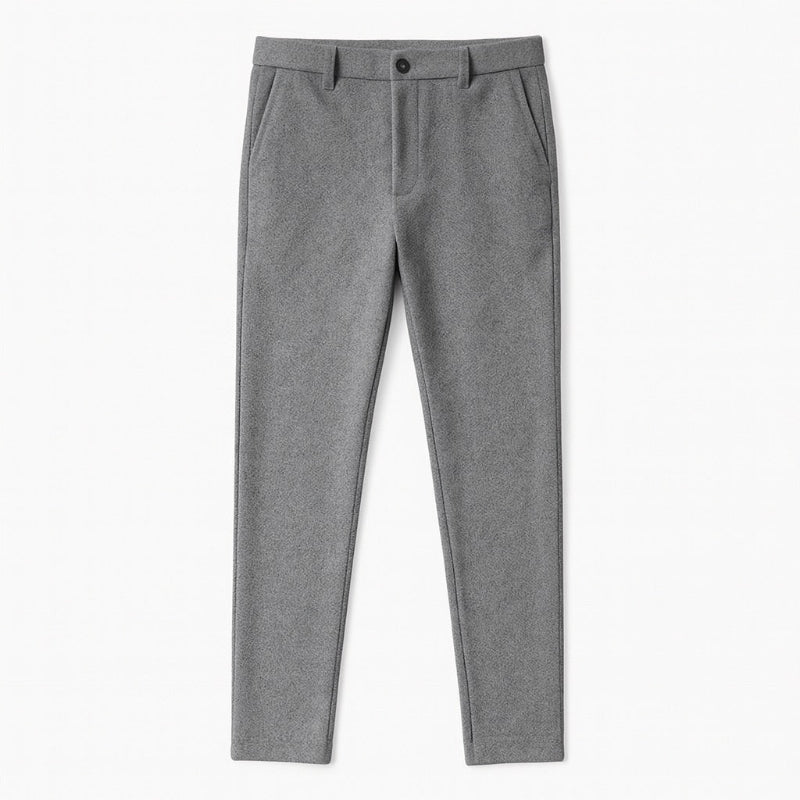 Gray Massimo Modern Slim Pants – modern Italian slim fit trousers by Polumi for refined business and smart casual looks