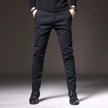 Navy version of Massimo Modern Slim Pants showcasing slim silhouette and clean Italian design for men.