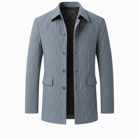 Michele Premium Adapt Jacket in avio gray, elegant quilted men’s jacket with button closure and modern design.