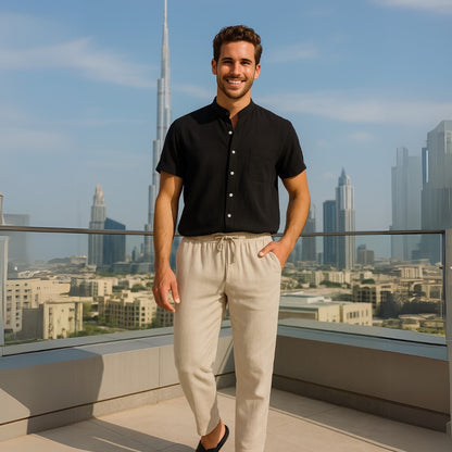 Milano - Men's Linen Shirt and Pants Set