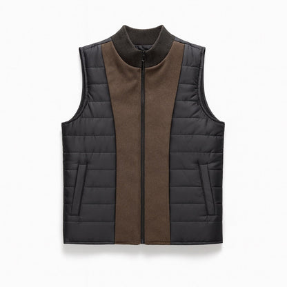 Removable padded inner vest from Orlando Detachable Wool Overcoat – versatile layered men’s design by Polumi