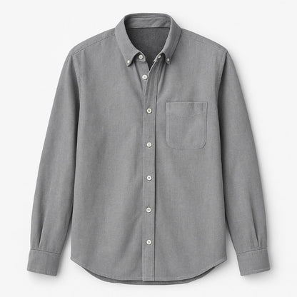 Polumi Antonio Modern Casual Shirt in gray — versatile men’s shirt with clean lines and button-down design