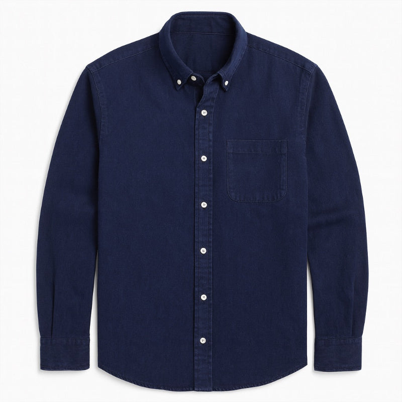 Polumi Antonio Modern Casual Shirt in navy — elegant men’s shirt designed for smart casual occasions.