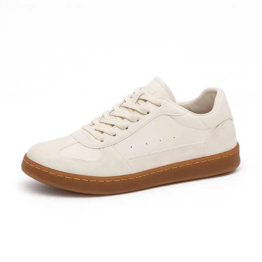 Renato Premium Suede Sneakers white – minimalist men's sneakers in soft suede with gum sole and timeless design.