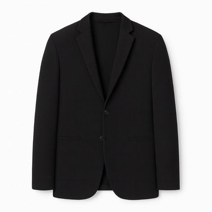 Renato Premium Wool Blazer in black – luxury lightweight wool men’s blazer for timeless style by Polumi