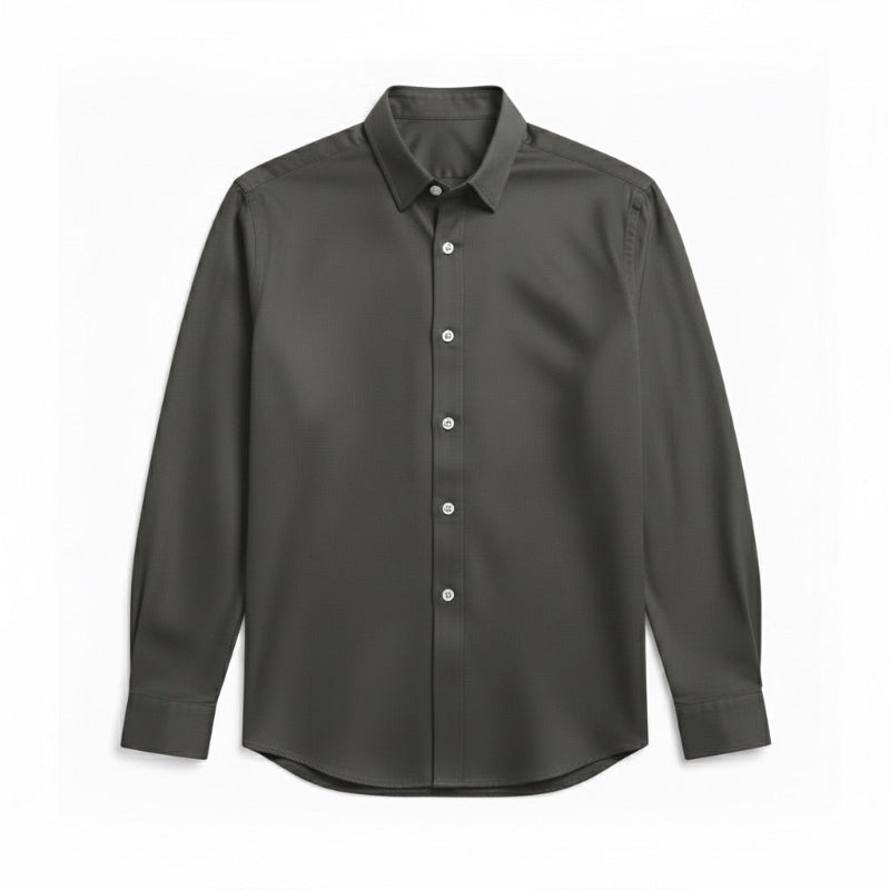 Torino Flex-Fit Men’s Shirt in Gray – Sophisticated wrinkle-resistant shirt for men.