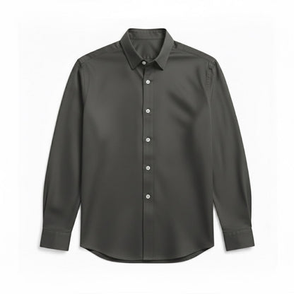 Torino Flex-Fit Men’s Shirt in Gray – Sophisticated wrinkle-resistant shirt for men.