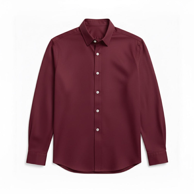 Torino Flex-Fit Men’s Shirt in Purpura Red – Stylish slim fit shirt for men, perfect for evening wear.