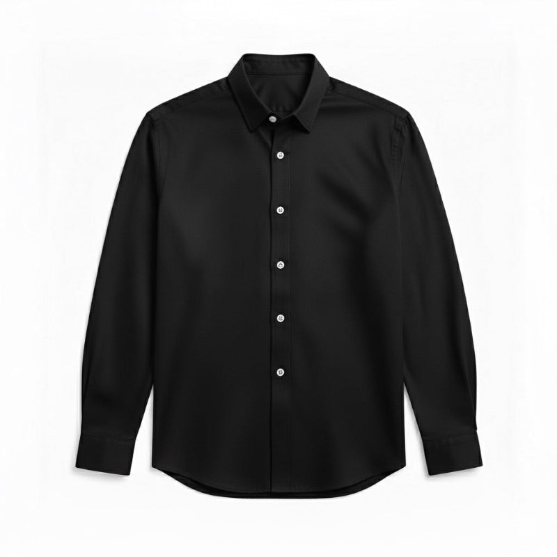 Torino Flex-Fit Men’s Shirt in Black – Timeless stretch-fit shirt for men, perfect for office and evening style.