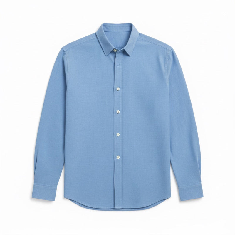 Torino Flex-Fit Men’s Shirt in Sky Blue – Slim fit wrinkle-resistant business shirt for men.