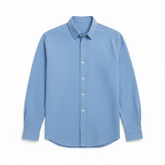 Torino Flex-Fit Men’s Shirt in Sky Blue – Slim fit wrinkle-resistant business shirt for men.